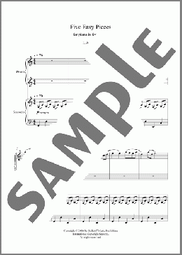 Five Easy Pieces for piano in four hands, No. 1: Andante(Igor Stravinsky) 楽譜 ピアノ（連弾） ダウンロード