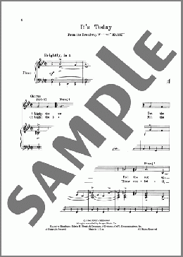 It's Today (from Mame)(Jerry Herman) 楽譜 ピアノ & ボーカル & ギター ダウンロード