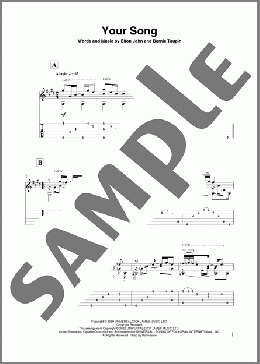 Your Song (arr. David Jaggs)(Elton John/Rod Stewart) 楽譜 ギター（その他） ダウンロード