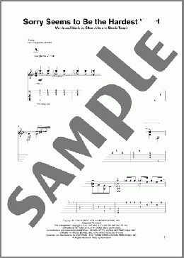 Sorry Seems To Be The Hardest Word (arr. David Jaggs)(Elton John) 楽譜 ギター（その他） ダウンロード