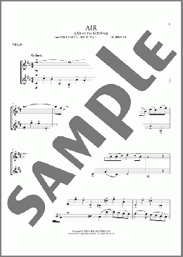 Air (Air On The G String)(Johann Sebastian Bach) 楽譜 その他 ダウンロード