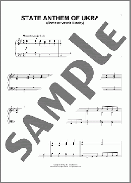 State Anthem Of Ukraine (Shche ne vmerla Ukrainy)(Mykhailo Verbytsky/Pavlo Chubynsky) 楽譜 ピアノ（ソロ） ダウンロード