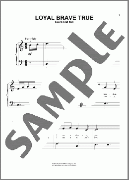 Loyal Brave True (from Mulan)(Christina Aguilera) 楽譜 ピアノ（ソロ） ダウンロード