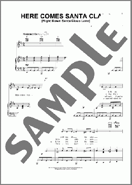 Here Comes Santa Claus (Right Down Santa Claus Lane)(Elvis Presley) 楽譜 ピアノ & ボーカル & ギター ダウンロード
