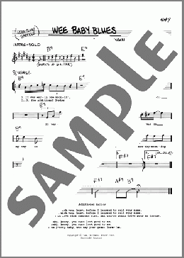 Wee Baby Blues(Joe Turner/Pete Johnson) 楽譜 その他 ダウンロード
