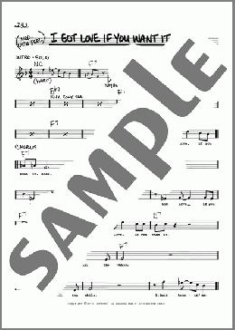 I Got Love If You Want It(James Moore) 楽譜 その他 ダウンロード