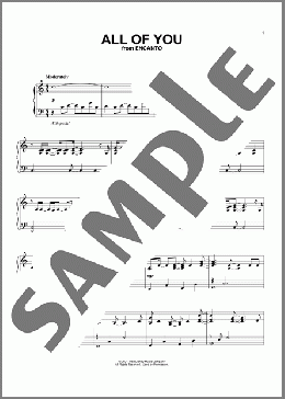All Of You (from Encanto)(Lin-Manuel Miranda) 楽譜 ピアノ（ソロ） ダウンロード