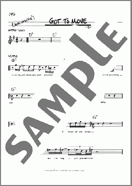 Got To Move(Sonny Boy Williamson) 楽譜 その他 ダウンロード