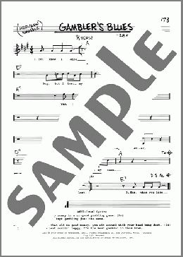 Gambler's Blues(B.B. King/Johnny Pate) 楽譜 その他 ダウンロード