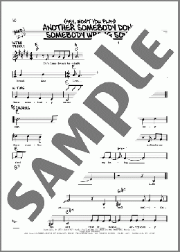 (Hey, Won't You Play) Another Somebody Done Somebody Wrong Song(B.J. Thomas) 楽譜 その他 ダウンロード