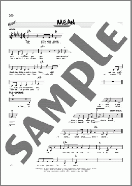 Mean(Taylor Swift) 楽譜 その他 ダウンロード