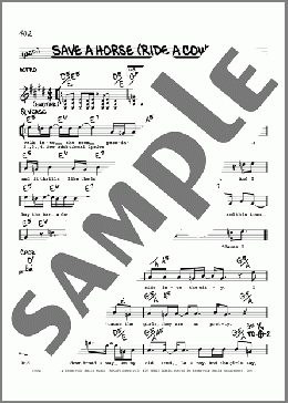 Save A Horse (Ride A Cowboy)(Big & Rich) 楽譜 その他 ダウンロード