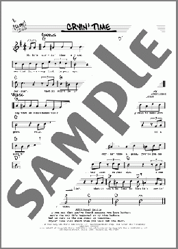 Cryin' Time(Buck Owens/Ray Charles) 楽譜 その他 ダウンロード