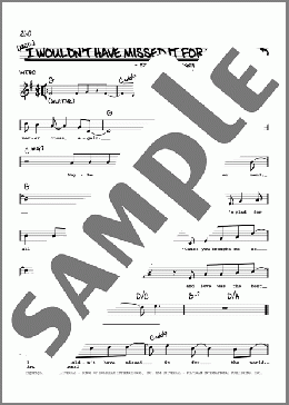 I Wouldn't Have Missed It For The World(Ronnie Milsap) 楽譜 その他 ダウンロード