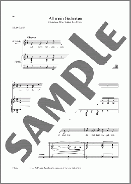 All Mein Gedanken (Low Voice)(Richard Strauss/Felix Dahn) 楽譜 ピアノ & ボーカル ダウンロード