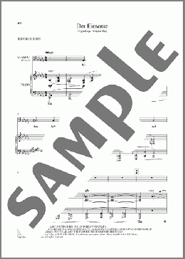 Der Einsame (Low Voice)(Richard Strauss/Heinrich Heine) 楽譜 ピアノ & ボーカル ダウンロード