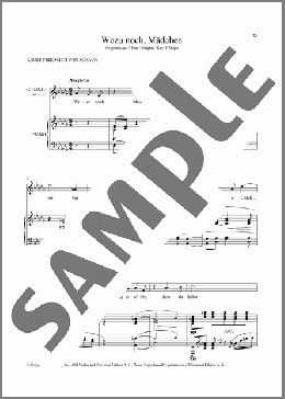Wozu Noch, Madchen (Low Voice)(Richard Strauss/Adolf Friedrich von Schack) 楽譜 ピアノ & ボーカル ダウンロード