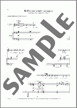 Hoffen Und Wieder Verzagen (Low Voice)(Richard Strauss/Adolf Friedrich von Schack) 楽譜 ピアノ & ボーカル ダウンロード