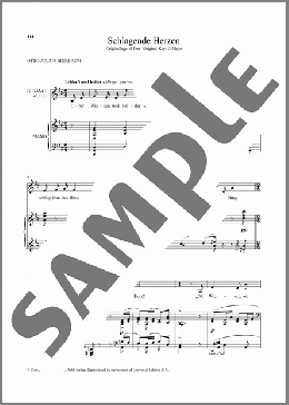 Schlagende Herzen (Low Voice)(Richard Strauss/Otto Julius Bierbaum) 楽譜 ピアノ & ボーカル ダウンロード
