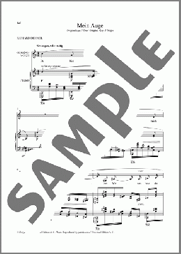 Mein Auge (Low Voice)(Richard Strauss/Richard Dehmel) 楽譜 ピアノ & ボーカル ダウンロード