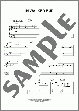 In Walked Bud(Thelonious Monk) 楽譜 その他 ダウンロード