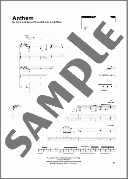 Anthem(Rush) 楽譜 その他 ダウンロード