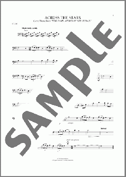 Across The Stars (from Star Wars: Attack Of The Clones)(John Williams) 楽譜 チェロ ダウンロード