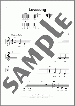 Lovesong(The Cure/Adele) 楽譜 ピアノ（ソロ） ダウンロード