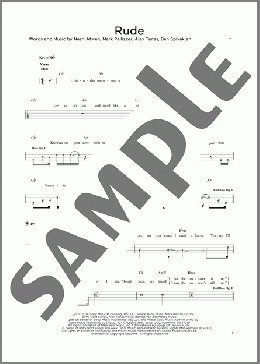 Rude(MAGIC!) 楽譜 その他 ダウンロード