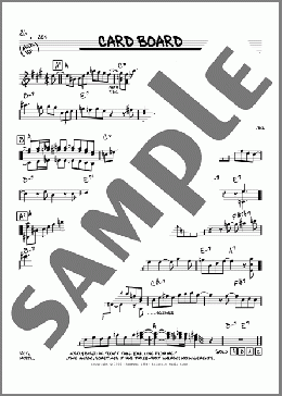 Card Board(Charlie Parker) 楽譜 その他 ダウンロード