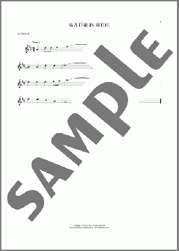 Water Is Wide(Traditional) 楽譜 アルトサックス（ソロ） ダウンロード