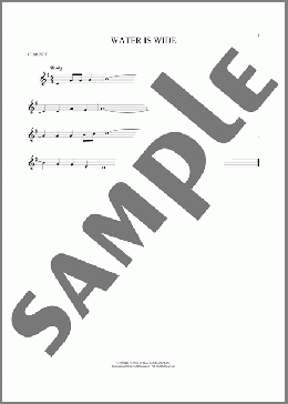 Water Is Wide(Traditional) 楽譜 クラリネット ダウンロード