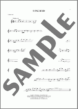 Songbird(Kenny G) 楽譜 テナーサックス（ソロ） ダウンロード