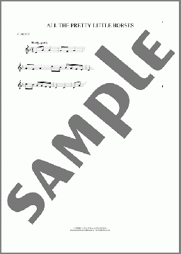 All The Pretty Little Horses(Southeastern American Folksong) 楽譜 クラリネット ダウンロード