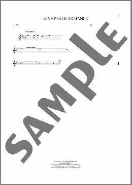 Give Peace A Chance(John Lennon/Peace Choir) 楽譜 フルート ダウンロード