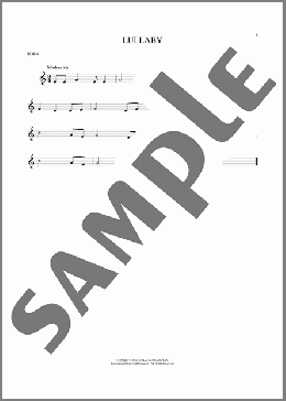 Lullaby(Johannes Brahms) 楽譜 ホルンソロ ダウンロード