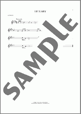 Lullaby(Johannes Brahms) 楽譜 アルトサックス（ソロ） ダウンロード