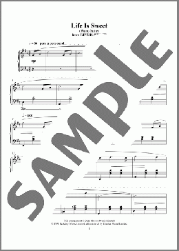 Life Is Sweet - Piano Suite(Rachel Portman) 楽譜 ピアノ（ソロ） ダウンロード