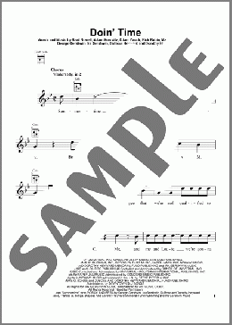 Doin' Time(Sublime) 楽譜 ウクレレ（弾き語り） ダウンロード