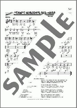 Tain't Nobody's Biz-ness If I Do (arr. Robert Rawlins)(Bessie Smith) 楽譜 その他 ダウンロード
