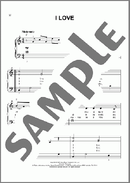 I Love(Tom T. Hall) 楽譜 ピアノ（ソロ） ダウンロード