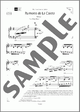 Rumores de La Caleta (Grade 8, list C1, from the ABRSM Piano Syllabus 2023 & 2024)(Isaac Alb?niz) 楽譜 ピアノ（ソロ） ダウンロード