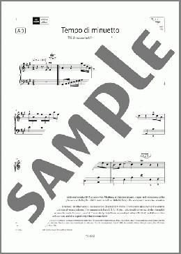 Tempo di minuetto (Grade 7, list A3, from the ABRSM Piano Syllabus 2023 & 2024)(Marianne von Mart?nez) 楽譜 ピアノ（ソロ） ダウンロード