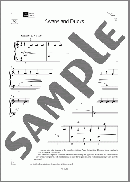 Swans and Ducks (Grade Initial, list B2, from the ABRSM Piano Syllabus 2023 & 2024)(Fanny Waterman & Marion Harewood) 楽譜 ピアノ（ソロ） ダウンロード