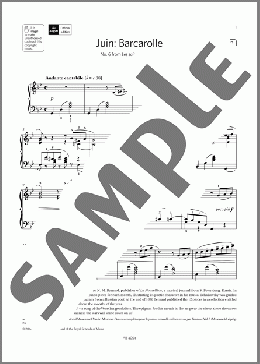 Juin: Barcarolle (Grade 8, list B3, from the ABRSM Piano Syllabus 2023 & 2024)(Pyotr Il'yich Tchaikovsky) 楽譜 ピアノ（ソロ） ダウンロード