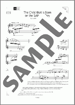 The Child that Is Born on the Sabbath Day (Grade 6, list C1, from ABRSM Piano Syllabus 2023 & 2024)(R R Bennett) 楽譜 ピアノ（ソロ） ダウンロード