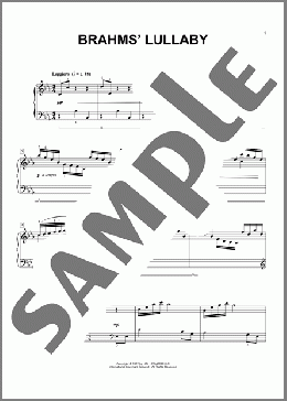 Brahms' Lullaby (arr. Phillip Keveren)(Johannes Brahms) 楽譜 ピアノ（ソロ） ダウンロード