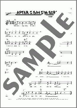 What Can I Say After I Say I'm Sorry (arr. Robert Rawlins)(Walter Donaldson) 楽譜 その他 ダウンロード