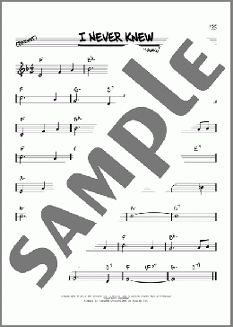 I Never Knew (arr. Robert Rawlins)(Gus Kahn) 楽譜 その他 ダウンロード