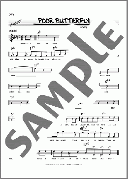 Poor Butterfly (arr. Robert Rawlins)(John L. Golden) 楽譜 その他 ダウンロード